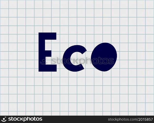 Vector Illustration of the word ECO. Vector Illustration of the word ECO with the leaves.
