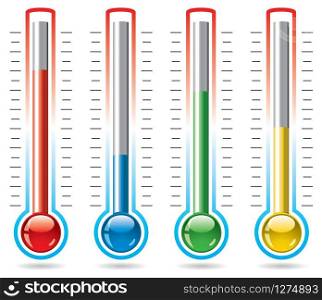 vector illustration of thermometers