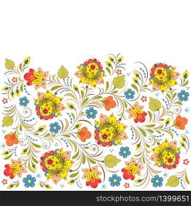 Vector illustration of traditional russian floral pattern.. traditional russian floral pattern.