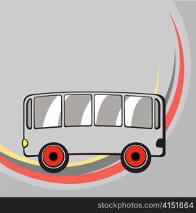 Vector illustration of Transport Cartoon . Little funny bus.