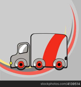 Vector illustration of Transport Cartoon . Little funny truck.