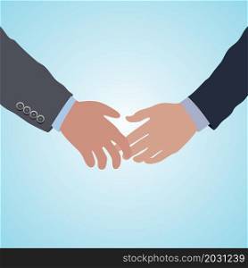 vector illustration of two hands ready for handshake agreement