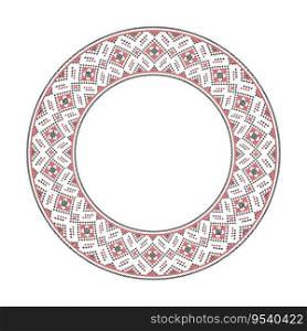 Vector illustration of Ukrainian ornament in ethnic geometric style, identity, vyshyvanka, embroidery for print clothes, websites, banners.  Background, frame, border.