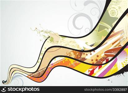 Vector illustration of urban Colorful and funky background design