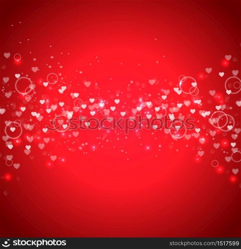 Vector illustration of Valentine's day special offer on red glitter background