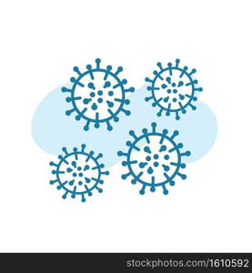 Vector illustration of virus icon design template