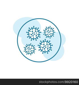 Vector illustration of virus icon design template