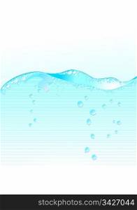 Vector Illustration of water with bubbles