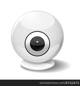 Vector illustration of web camera isolated on white background.