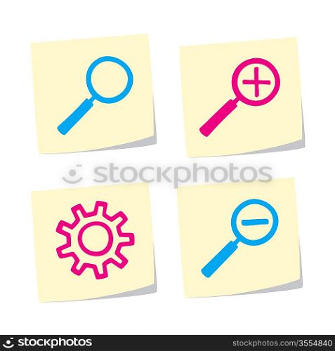 Vector Illustration of Web Icons on White Background
