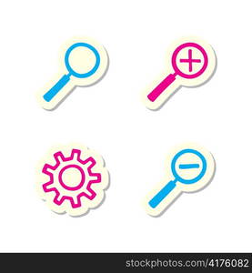 Vector Illustration of Web Icons on White Background