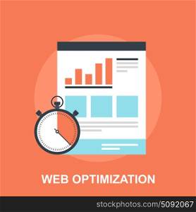 Vector illustration of web optimization flat design concept.