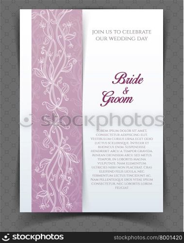Vector illustration of Wedding invitation eps 10