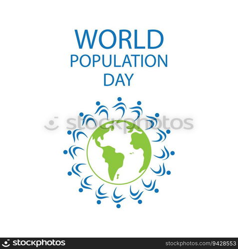 Vector illustration of World Population Day Concept, 11July. Overcrowded, overloaded, explosion of world population and starvation.