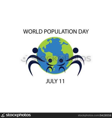 Vector illustration of World Population Day Concept, 11July. Overcrowded, overloaded, explosion of world population and starvation.