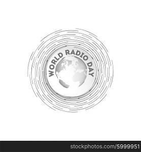 Vector illustration of world radio day icon. Vector illustration of world radio day icon.