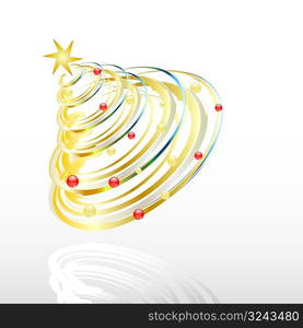 vector illustration of xmas tree