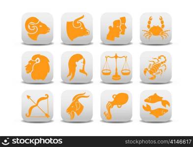 Vector illustration of zodiac icons .You can use it for your website, application or presentation