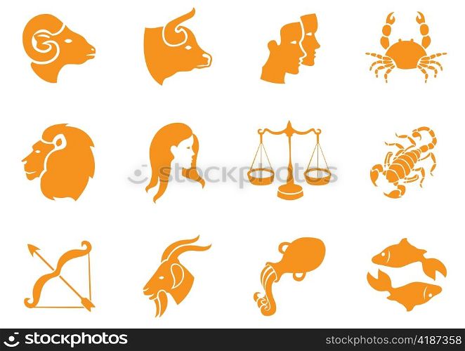 Vector illustration of zodiac signs.You can use it for your website, application or presentation