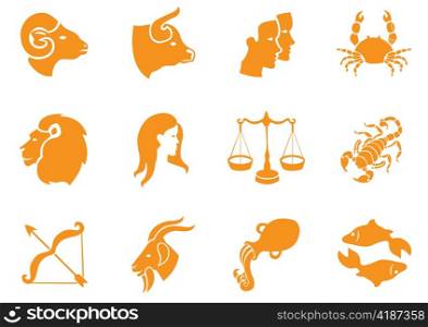 Vector illustration of zodiac signs.You can use it for your website, application or presentation
