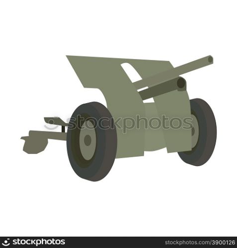 Vector illustration old cannon on white background