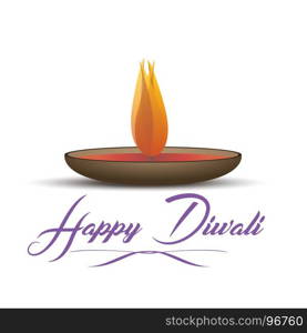 Vector illustration on the theme of the traditional celebration of happy diwali. Deepavali light and festival fire