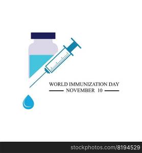 Vector illustration on the theme of World Immunization day on November 10th.
