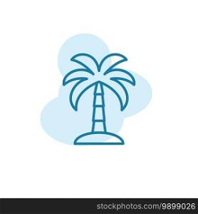 Vector illustration, palm icon design template