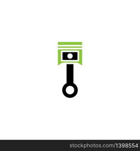 Vector illustration, piston icon. Glyph design template