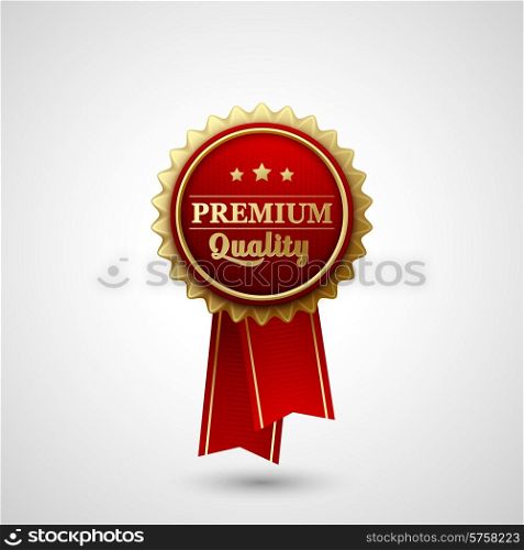 Vector illustration Premium Quality Badge red Label design