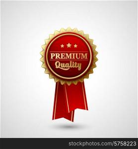 Vector illustration Premium Quality Badge red Label design