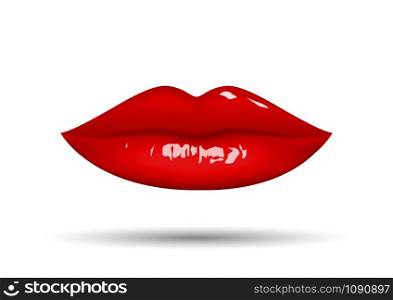 Vector illustration Red lips