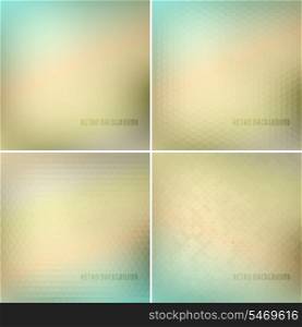 Vector illustration Retro colorful backgrounds collection