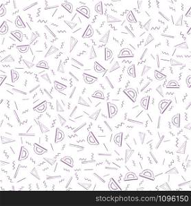 vector illustration. seamless abstract pattern. background with a ruler, triangle and protractor. lines, zigzags. white. vector illustration. seamless abstract pattern. background with