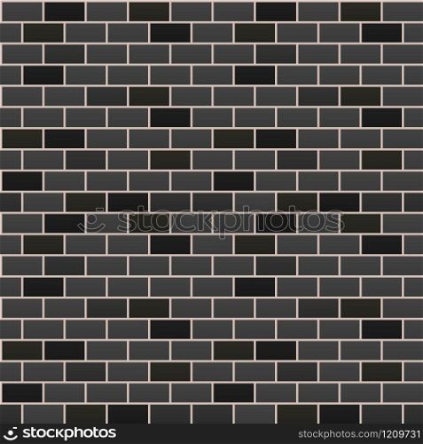 vector illustration. seamless background. black brick wall.
