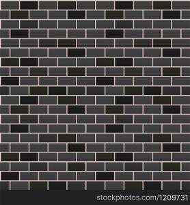 vector illustration. seamless background. black brick wall.