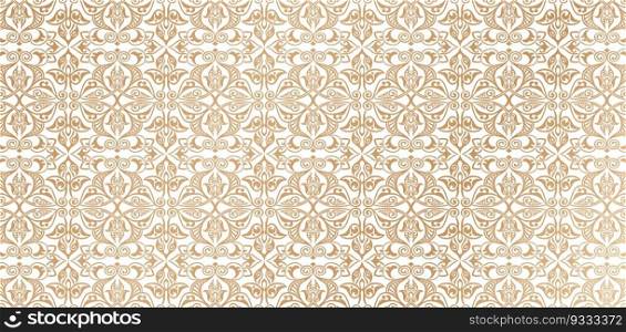 vector illustration seamless damask wallpaper pattern. Vintage element background for screen printing, paper craft printable design, wedding invitation cover, stationery, Presentation graphic material