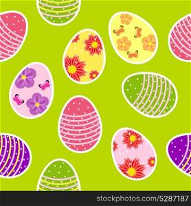 Vector illustration seamless pattern background with easter eggs