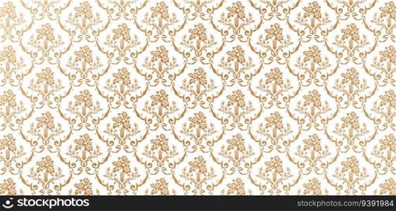 vector illustration Seamlessly damask wallpaper pattern luxurious backgrounds elements for Fashionable textiles, book covers, Digital interfaces, prints designs templates material, wedding invitations