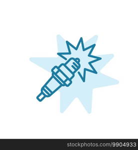 Vector illustration, spark plug icon design template