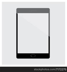 Vector Illustration Tablet White isolated on white Background