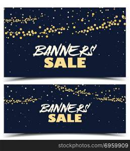 Vector illustration template banners for sale, posters, invitation. Abstract background. Night scene. Banners for sale. Banners for sale
