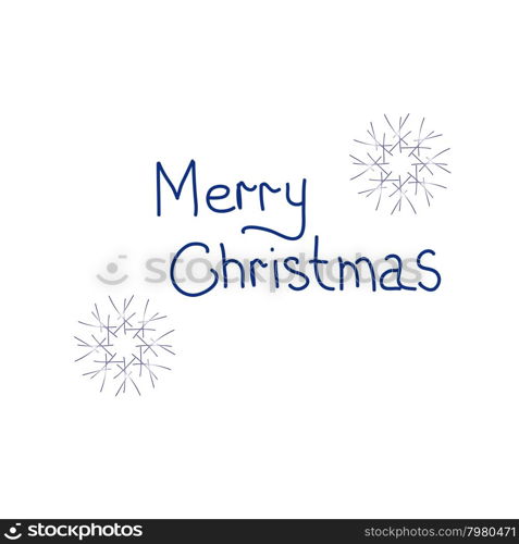 Vector illustration. The unusual design of the greetings merry Christmas.