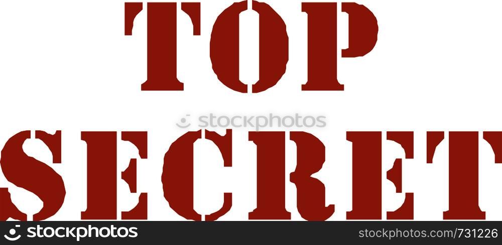 Vector illustration top secret square sticker. top secret sign. top secret banner