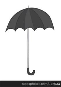 Vector illustration umbrella. Hand drawn. Colored outlines.