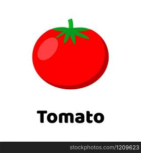 Vector illustration. Vegetable. Tomato on white background. Vector illustration. Vegetable. Tomato.