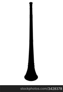 Vector Illustration Vuvuzela Horn Silhouette Isolation