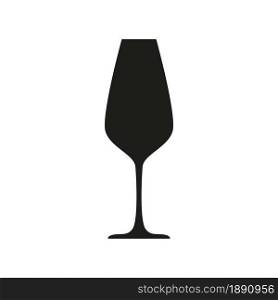 Vector illustration. WIne glass isolated icon.