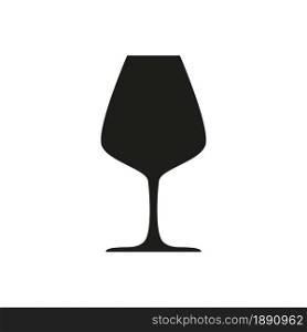 Vector illustration. Wine glass isolated icon.