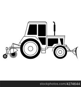 vector illustration with a tractor